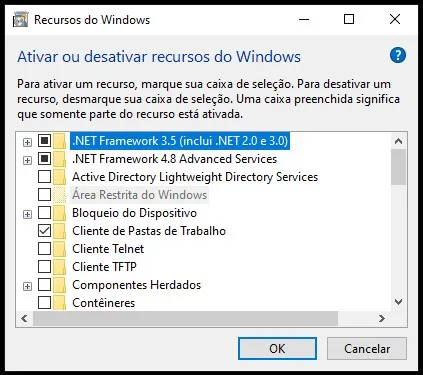Ativar .net 3.5